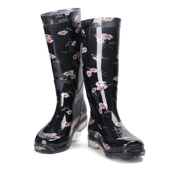 boots women printed rain high tube anti-skid wear-resistant flower bottom water rubber waterproof garden shoes, Black
boots women printed rain high tube anti-skid wear-resistant flower bottom water rubber waterproof garden shoes, Black