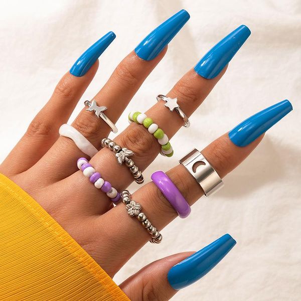 9pcs/sets colorful beaded ring sets for women charms butterfly hollow geoemtry alloy metal party jewelry, Golden;silver
9pcs/sets colorful beaded ring sets for women charms butterfly hollow geoemtry alloy metal party jewelry, Golden;silver