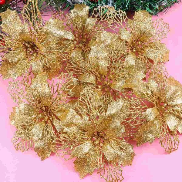 christmas decorations 12 pcs glitter poinsettia flowers hollow artificial ornaments xmas tree hanging pendant (golden)
christmas decorations 12 pcs glitter poinsettia flowers hollow artificial ornaments xmas tree hanging pendant (golden)