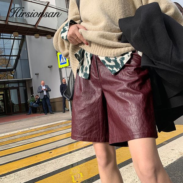 2021hirsionsan high waisted pu leather shorts women autumn winter new vintage loose short pants casual ol female shorts, White
2021hirsionsan high waisted pu leather shorts women autumn winter new vintage loose short pants casual ol female shorts, White