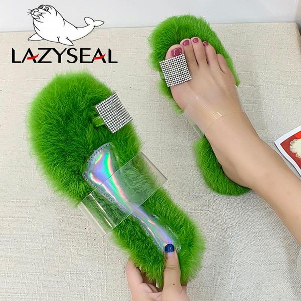 slippers lazyseal crystal diamonds women real fur home plush shoes indoor fluffy sliders transparent open toe furry flats, Black
slippers lazyseal crystal diamonds women real fur home plush shoes indoor fluffy sliders transparent open toe furry flats, Black
