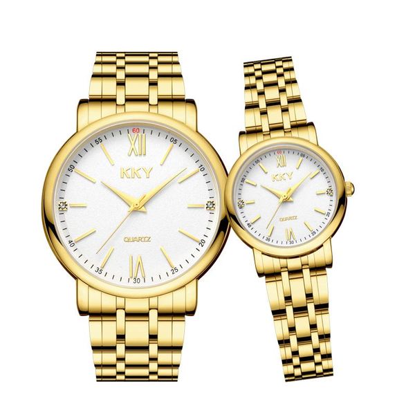 wristwatches fashion luxury kky brand couple gold watches quartz wristwatch business men watch women full-steel pair hour, Slivery;brown
wristwatches fashion luxury kky brand couple gold watches quartz wristwatch business men watch women full-steel pair hour, Slivery;brown