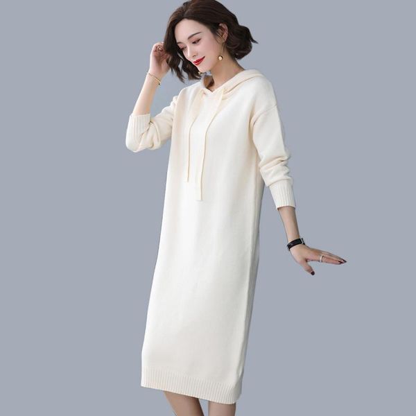 casual dresses autumn and winter sweater dress fashion knitted long sleeve hooded thicken warm women, Black;gray
casual dresses autumn and winter sweater dress fashion knitted long sleeve hooded thicken warm women, Black;gray