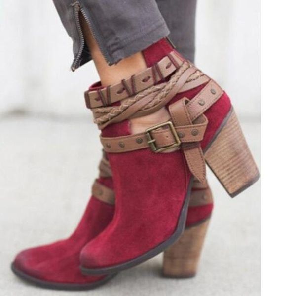 boots 2021 autumn and winter suede round toe short women's belt buckle high heel square, Black
boots 2021 autumn and winter suede round toe short women's belt buckle high heel square, Black