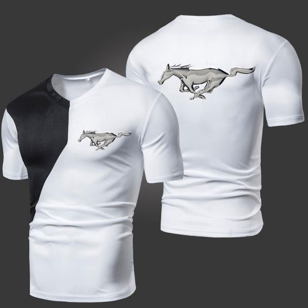 men's t-shirts summer mustang solid color splicing casual breathable sports slim fitting short sleeve v-neck spotswear, White;black
men's t-shirts summer mustang solid color splicing casual breathable sports slim fitting short sleeve v-neck spotswear, White;black