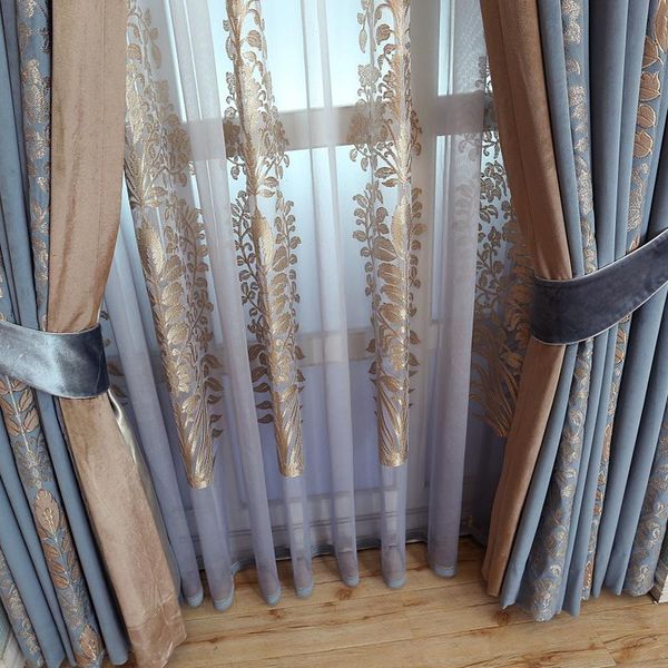 curtain & drapes high-end flannel embroidery blue curtains for bedroom living room blackout french luxury valance decoration
curtain & drapes high-end flannel embroidery blue curtains for bedroom living room blackout french luxury valance decoration