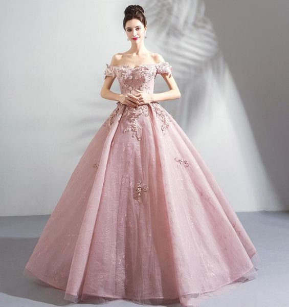 party dresses 2021 elegant off the shoulder ball gown long evening 3d flowers beaded lace formal gowns prom dress, White;black
party dresses 2021 elegant off the shoulder ball gown long evening 3d flowers beaded lace formal gowns prom dress, White;black