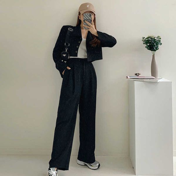spring fashion jacket set office lady women suit wide leg pants work outfits 2 piece costume 210529, White
spring fashion jacket set office lady women suit wide leg pants work outfits 2 piece costume 210529, White