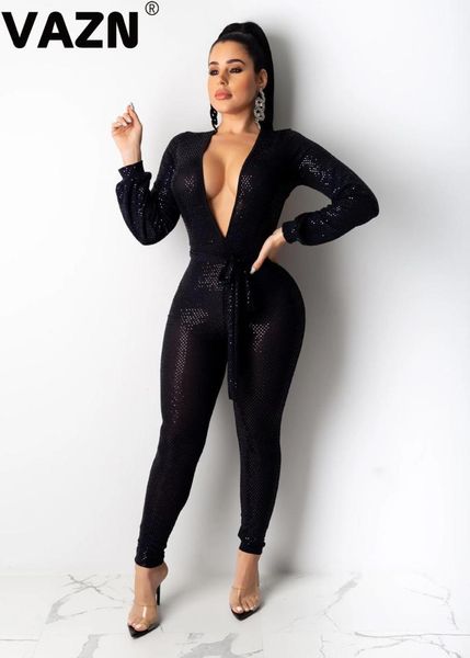women's jumpsuits & rompers vazn punk style fashion solid v-neck backless bandage women jumpsuit long sleeve pant club, Black;white
women's jumpsuits & rompers vazn punk style fashion solid v-neck backless bandage women jumpsuit long sleeve pant club, Black;white