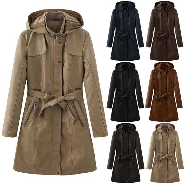 women's trench coats jackets women arrivals autumn winter genuine leather sashes add cotton warm coat true, Tan;black
women's trench coats jackets women arrivals autumn winter genuine leather sashes add cotton warm coat true, Tan;black