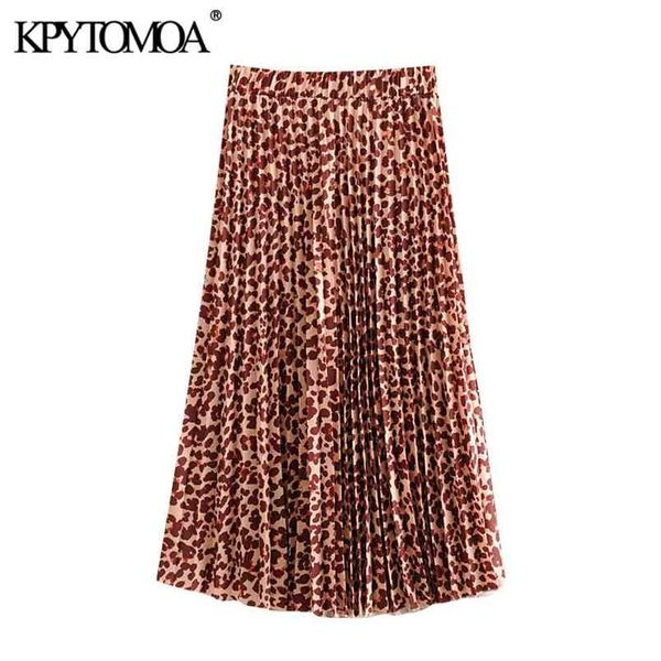 women chic fashion leopard print pleated midi skirt high elastic waist animal pattern female skirts mujer 210420, Black
women chic fashion leopard print pleated midi skirt high elastic waist animal pattern female skirts mujer 210420, Black