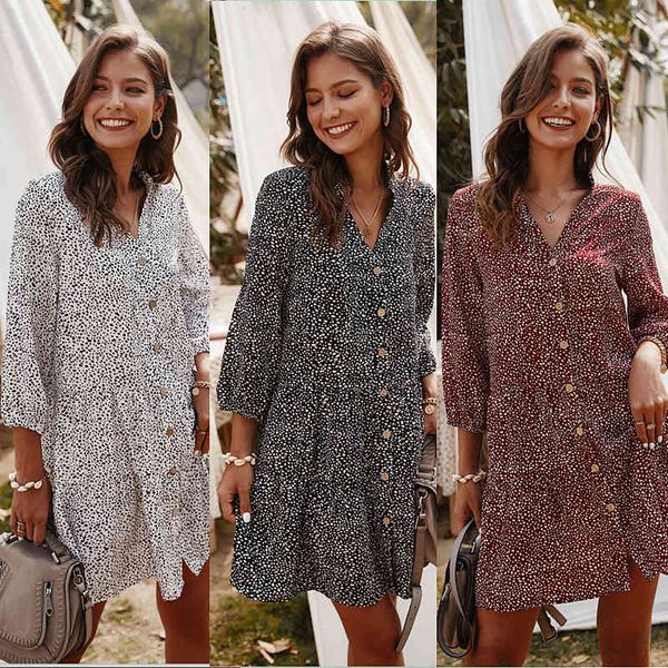 holiday beachwear leopard print v-neck short sleeve mini dress womens boho loose ladies dress summer button dress vestidos 210514, Black;gray
holiday beachwear leopard print v-neck short sleeve mini dress womens boho loose ladies dress summer button dress vestidos 210514, Black;gray