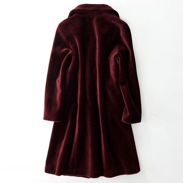 women's fur & faux wool long fashion cashmere real coat women elegant winter thicken warm jacket female outerwear hiver b17f32278lw600, Black
women's fur & faux wool long fashion cashmere real coat women elegant winter thicken warm jacket female outerwear hiver b17f32278lw600, Black