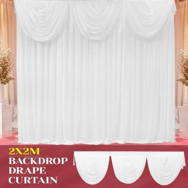party decoration 2mx2m white sheer silk cloth drapes panels hanging curtains po backdrop wedding events diy textile with swag
party decoration 2mx2m white sheer silk cloth drapes panels hanging curtains po backdrop wedding events diy textile with swag