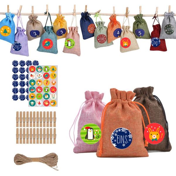 gift wrap christmas advent calendar bags set 24 days burlap drawstring diy embellishments with clips
gift wrap christmas advent calendar bags set 24 days burlap drawstring diy embellishments with clips