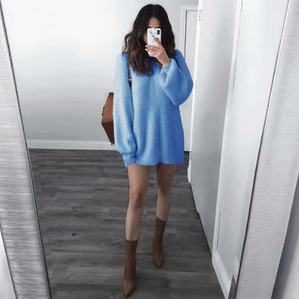 women's sweaters autumn winter knitted sweater women loog sleeve loose thick warm pullover solid casual jumper plus size 5xl 6q2299, White;black
women's sweaters autumn winter knitted sweater women loog sleeve loose thick warm pullover solid casual jumper plus size 5xl 6q2299, White;black
