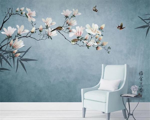 custom 3d self adhesive wallpaper hand-painted magnolia flower bird tv background mural decoration living room bedroom po wallpapers
custom 3d self adhesive wallpaper hand-painted magnolia flower bird tv background mural decoration living room bedroom po wallpapers