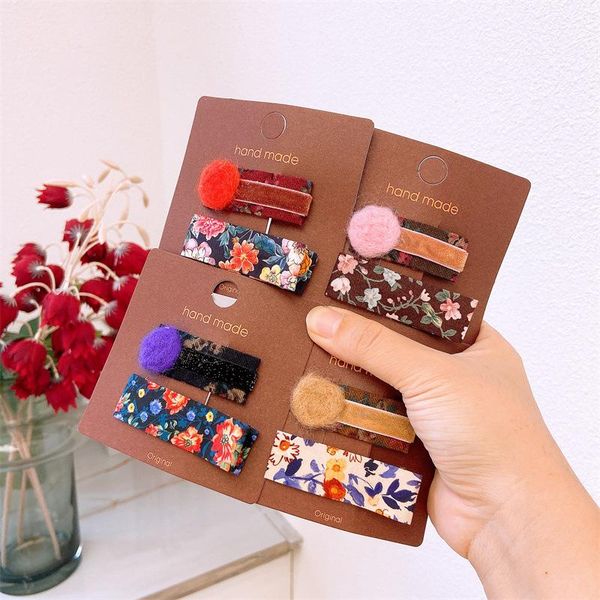 hair accessories 2pcs/set korean autumn winter color print flower paste cloth oval bb girl clips hairball hairclips gift, Slivery;white
hair accessories 2pcs/set korean autumn winter color print flower paste cloth oval bb girl clips hairball hairclips gift, Slivery;white