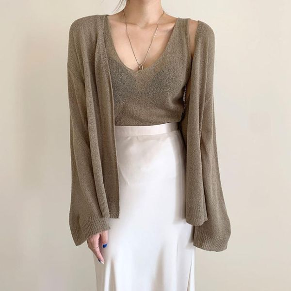women's knits & tees oversized cardigan women summer fashion kitted sweater coat +thin see through 2021 korean loose casual knitwear s, White
women's knits & tees oversized cardigan women summer fashion kitted sweater coat +thin see through 2021 korean loose casual knitwear s, White