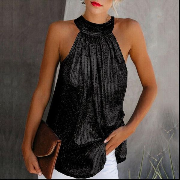 fashion womens tanks halter neck tank ladies summer casual sleeveless shirt blouse vest sling sequined zipper formal clothes, White
fashion womens tanks halter neck tank ladies summer casual sleeveless shirt blouse vest sling sequined zipper formal clothes, White