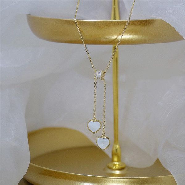 pendant necklaces classic fashion crystal shell stone heart necklace woman exquisite long chain gold clavicle jewelry gift, Silver
pendant necklaces classic fashion crystal shell stone heart necklace woman exquisite long chain gold clavicle jewelry gift, Silver