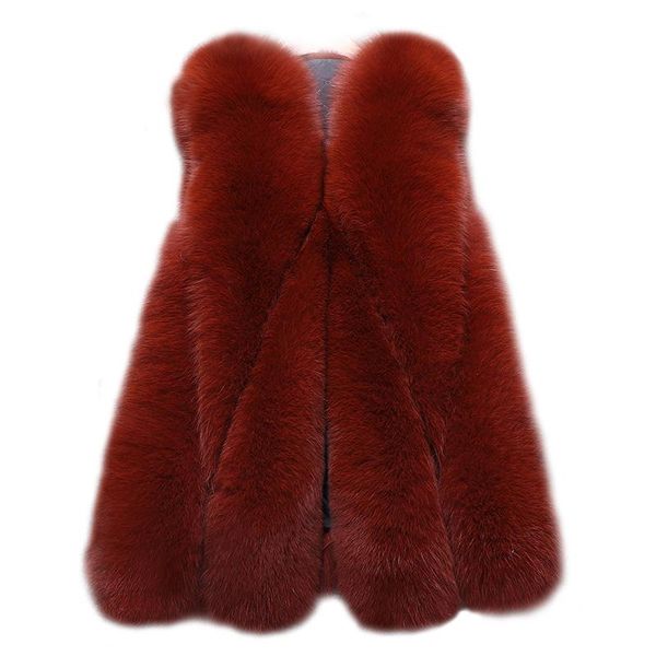 women's fur & faux luxury genuine vest waistcoat autumn winter women real gilet warm outerwear coats lf4268, Black
women's fur & faux luxury genuine vest waistcoat autumn winter women real gilet warm outerwear coats lf4268, Black