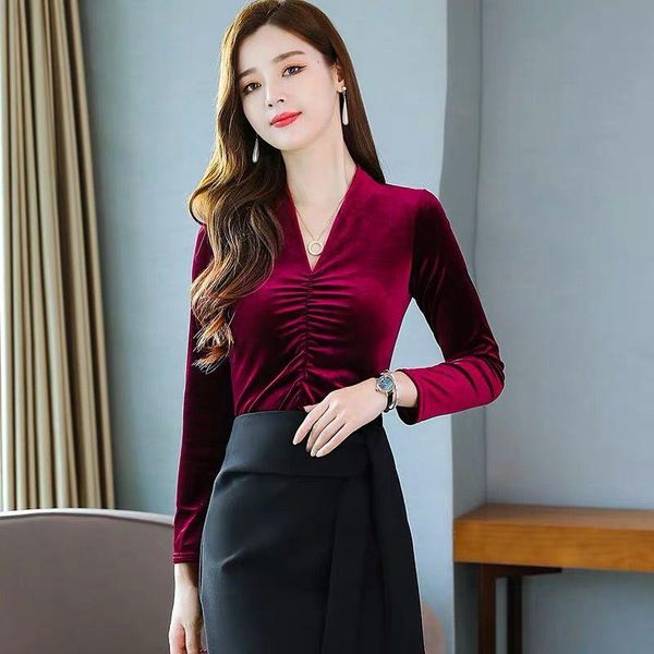 women's blouses & shirts plus size women -7xl 8xl spring long sleeve velour blouse fashion korean styel office lady vintage velvet bl, White
women's blouses & shirts plus size women -7xl 8xl spring long sleeve velour blouse fashion korean styel office lady vintage velvet bl, White