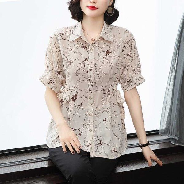 women's spring summer style chiffon blouses shirt printed short sleeve button turn-down collar korean loose df3884 210609, White
women's spring summer style chiffon blouses shirt printed short sleeve button turn-down collar korean loose df3884 210609, White