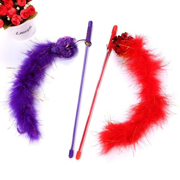 cat toys interactive toy stick feather wand creative tickle 30cm long self-excited ring paper ball colorful
cat toys interactive toy stick feather wand creative tickle 30cm long self-excited ring paper ball colorful