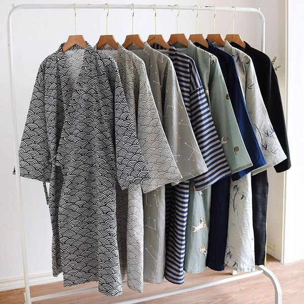 men's sleepwear 2021 100% cotton gauze robe loose thin yukata japanese kimono pajamas hooded v-neck bathrobe, Black;brown
men's sleepwear 2021 100% cotton gauze robe loose thin yukata japanese kimono pajamas hooded v-neck bathrobe, Black;brown