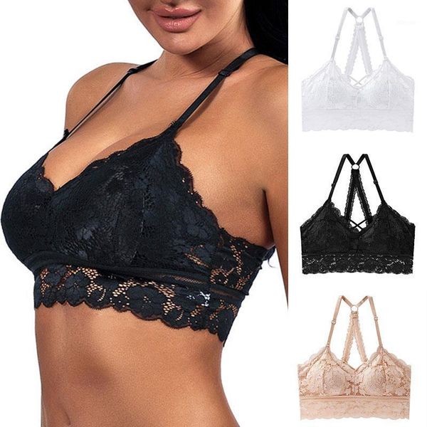 bustiers & corsets women hollow out bralette beauty back underwear solid color lace vest female wireless soft seamless lingerie add pad, Black;white
bustiers & corsets women hollow out bralette beauty back underwear solid color lace vest female wireless soft seamless lingerie add pad, Black;white