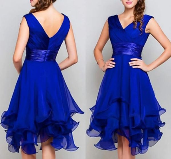royal blue a-line short cocktail party dress 2022 v neck sleeveless asymmetrical chiffon with tier ruffles homecoming prom gown robe de soir, Black
royal blue a-line short cocktail party dress 2022 v neck sleeveless asymmetrical chiffon with tier ruffles homecoming prom gown robe de soir, Black
