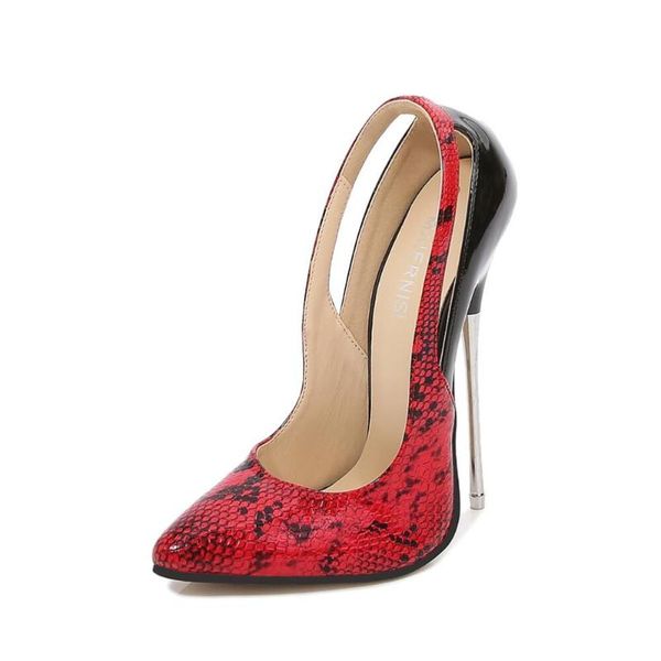 dress shoes 16cm high heels patchwork pointed toe pumps stiletto women mixed colors back strap night club summer 35-46, Black
dress shoes 16cm high heels patchwork pointed toe pumps stiletto women mixed colors back strap night club summer 35-46, Black