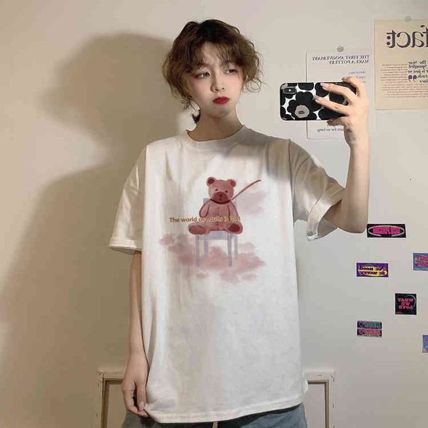 hoodies ytx143 western spring all-match short-sleeve bear female shirt, Black 
hoodies ytx143 western spring all-match short-sleeve bear female shirt, Black