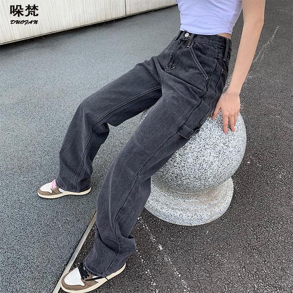 women's jeans duofan woman y2k high waisted wide leg denim clothing korean fashion vintage streetwear harajuku baggy pants for women, Blue
women's jeans duofan woman y2k high waisted wide leg denim clothing korean fashion vintage streetwear harajuku baggy pants for women, Blue