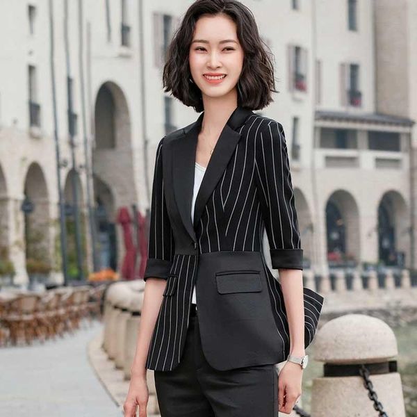 women's suits & blazers coats plus size 2021 summer cotton blend stripe splicing irregular small jackets ladies skinny blazer suit, White;black
women's suits & blazers coats plus size 2021 summer cotton blend stripe splicing irregular small jackets ladies skinny blazer suit, White;black