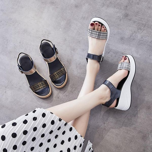 women's fashion sandals summer comfortable women wedges thick bottom outdoor trend all-match beach shoes non-slip, Black
women's fashion sandals summer comfortable women wedges thick bottom outdoor trend all-match beach shoes non-slip, Black