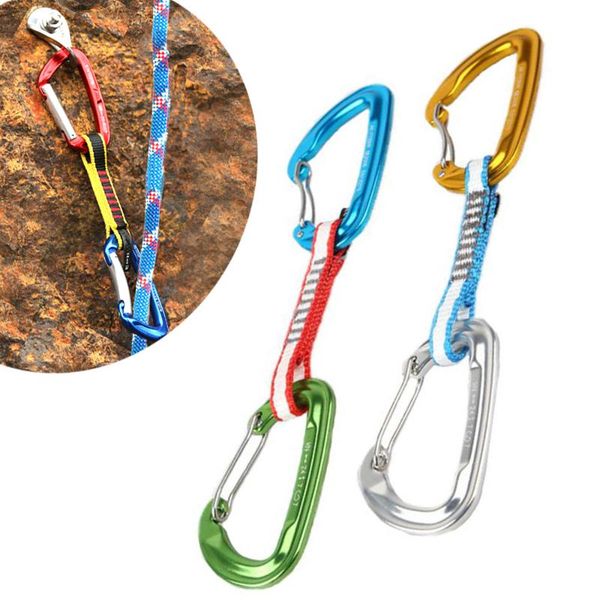 d shaped rock climbing quickdraw carabiner wire gate buckle for arborist mountaineering caving rescue tree surgeon cords, slings and webb we
d shaped rock climbing quickdraw carabiner wire gate buckle for arborist mountaineering caving rescue tree surgeon cords, slings and webb we
