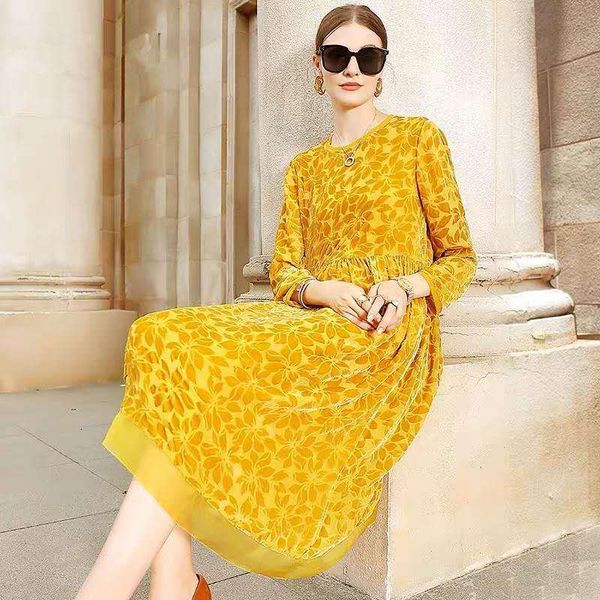 Loose yellow female sexuality dresses long plied with simple vintage floral fashion maxi dress q485, Black;gray
Loose yellow female sexuality dresses long plied with simple vintage floral fashion maxi dress q485, Black;gray