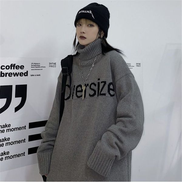women's sweaters oversized female couple high street knitting turtleneck sweater autumn pullover loose harajuku teenagers hkzi, White;black
women's sweaters oversized female couple high street knitting turtleneck sweater autumn pullover loose harajuku teenagers hkzi, White;black