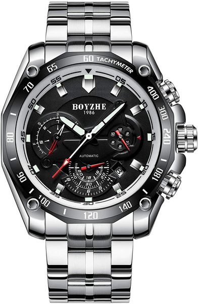 men automatic mechanical watch luminous luxury brand business fashion casual selfwind stainless steel sports watches, Slivery;brown
men automatic mechanical watch luminous luxury brand business fashion casual selfwind stainless steel sports watches, Slivery;brown