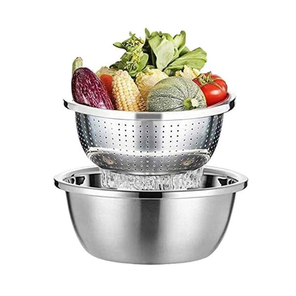 bowls stainless steel strainer&kitchen bowl set for salad fruit vegetable rice washing draining,stackable strainers mesh,26cm
bowls stainless steel strainer&kitchen bowl set for salad fruit vegetable rice washing draining,stackable strainers mesh,26cm