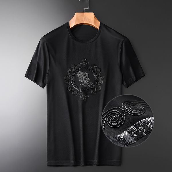 tee shirt shirt summer men t-shirt luxury sequin embroidery short sleeve mens t-shirts plus size 4xl fashion slim fit thin man tee, White;black
tee shirt shirt summer men t-shirt luxury sequin embroidery short sleeve mens t-shirts plus size 4xl fashion slim fit thin man tee, White;black