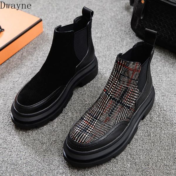 boots 2021 winter women's high-heeled round leather flat stitching plaid fashion platform short tube, Black
boots 2021 winter women's high-heeled round leather flat stitching plaid fashion platform short tube, Black