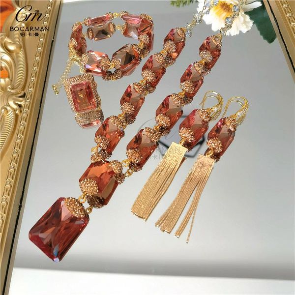 earrings & necklace sudan stone jewelry set rectangular color shi shui aluminum gold-plated spot wholesale, Silver
earrings & necklace sudan stone jewelry set rectangular color shi shui aluminum gold-plated spot wholesale, Silver