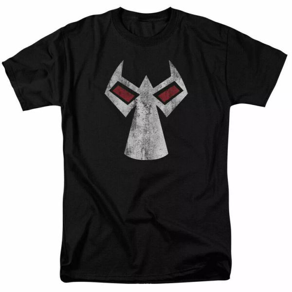bane mask t shirt licensed comic book tee black, White;black