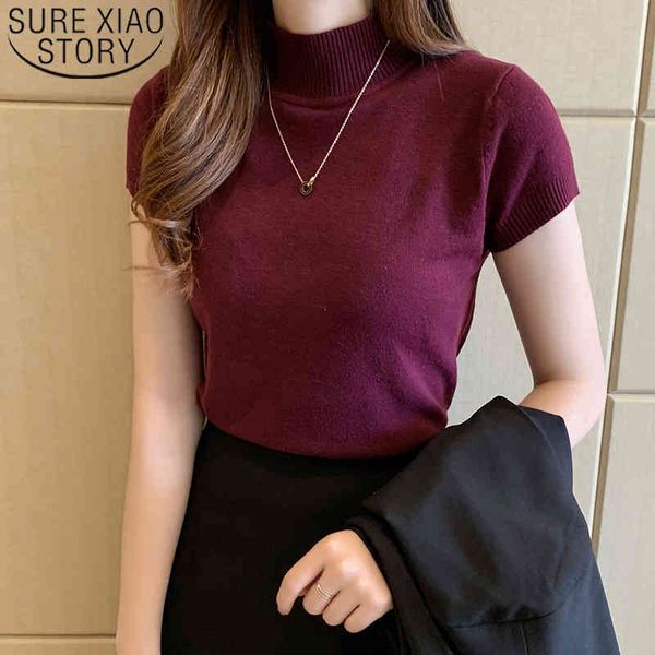 blusas mujer de moda knitted women korean casual clothing summer solid slim turtleneck blouse 8622 50 210508, White
blusas mujer de moda knitted women korean casual clothing summer solid slim turtleneck blouse 8622 50 210508, White