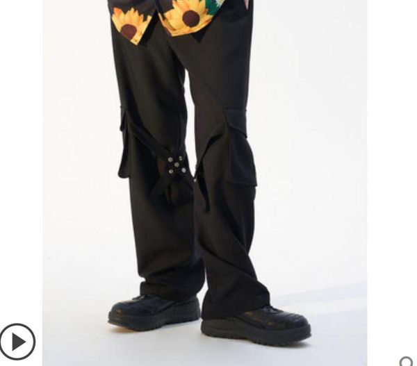 men's pants 2021 clothing catwalk original large pocket snap strap three-dimensional tailoring casual plus size costumes 27-46, Black
men's pants 2021 clothing catwalk original large pocket snap strap three-dimensional tailoring casual plus size costumes 27-46, Black