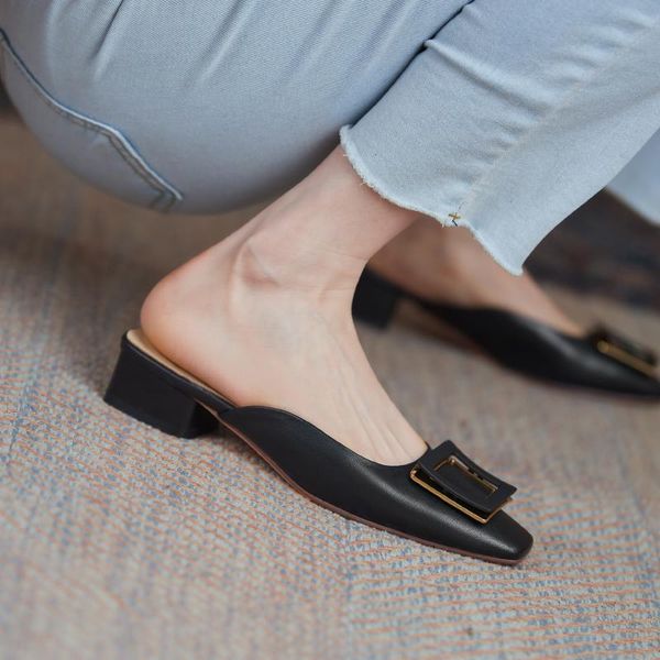 slippers 2021 european summer genuine leather women fashion party casual shoes 100% cowhide, Black
slippers 2021 european summer genuine leather women fashion party casual shoes 100% cowhide, Black