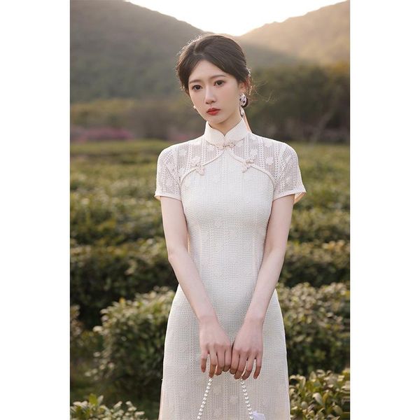 ethnic clothing cheongsam traditional weding party 2colors oriental women embroidery lace hollow out design improved style modern dress, Red
ethnic clothing cheongsam traditional weding party 2colors oriental women embroidery lace hollow out design improved style modern dress, Red
